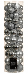 Kerstballenmixplasticd8cm80stukszilverKSD-Decoris