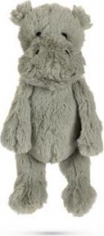 BeezteesNijlpaardQuin-Hondenspeelgoed-Pluche-Grijs-40x20x13cm