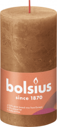 Rustiekstompkaars13068SpiceBrown-Bolsius