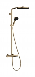 HansgrohePulsifySPuroShowerpipe2601jetEcoSmartmetthermostaatenhanddouche3jetBrushedBronze