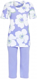 Helderblauwebloemenpyjamakatoen