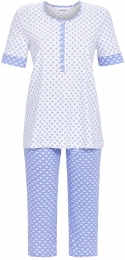 Katoenenpyjamazeesterrenblauw