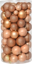 Kerstballenmix100stpeachpearlDecoris-Decoris