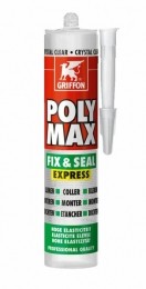 Griffon6150452PolyMaxFixSealExpressMontagelijm-afdichtingskit-Transparant-Koker-300gr