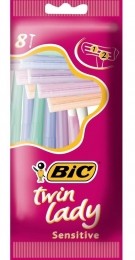 BICBicWegwerpscheermesjesTwinLady-Sensitive-8Stuks