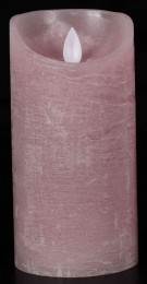BatterijverlichtingLEDkaarsenwaxrustiek75x15cmrozeAnnasCollection-Annascollection