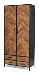 LivingfurnOpbergkastBrooklynMangohout200x90cm-Bruin