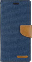 SamsungGalaxyS20PlusHoesje-MercuryCanvasDiaryWalletCase-HoesjemetPasjeshouder-Blauw