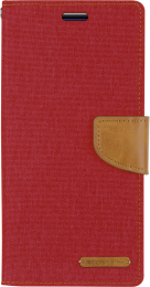 SamsungGalaxyS20PlusHoesje-MercuryCanvasDiaryWalletCase-HoesjemetPasjeshouder-Rood