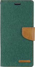 SamsungGalaxyA725GHoesje-MercuryCanvasDiaryWalletCase-HoesjemetPasjeshouder-Groen