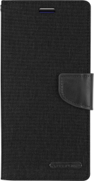 SamsungGalaxyS20PlusHoesje-MercuryCanvasDiaryWalletCase-HoesjemetPasjeshouder-Zwart
