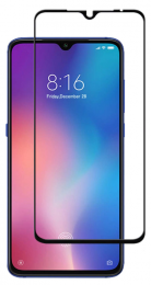 ScreenprotectorgeschiktvoorXiaomiMi9-FullCoverScreenprotector-GehardGlas-Zwart
