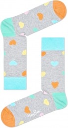 HappySocksHeartSokkenPastelGrijs