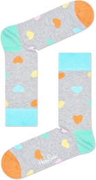 HappySocksHeartSokkenPastelGrijs