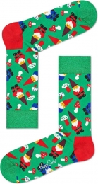 HappySocksHappyHolidayChristmas-GardenGnomeGroen