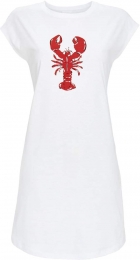 Katoenennachthemdkreeftwit