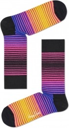 HappySocksSunriseStripesokkenZwartRoze