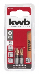 Titaanbits25mmpozidrivePZ22stkaartEurofix-Eurofix