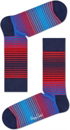 HappySocksSunriseStripeSokkenDonkerblauwRood