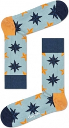 HappySocksNauticalStarSokkenLichtblauw