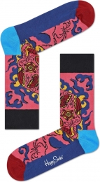 HappySocksxMeganMassacreButterflySkullRoze