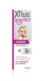 XTLuisOnceShampoo100ml1x5MinBehandelingInclusiefKamTegenHoofdluisNeten