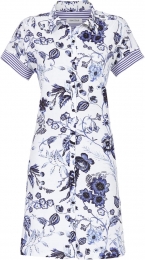 Doorknoopnachthemdblauwebloemen