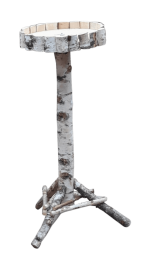 Voederhuisvoederplateauoppaalrondberkenhout100cmWarentuinMix-Warentuinmix