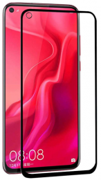 ScreenprotectorgeschiktvoorHonor20Lite-FullCoverScreenprotector-GehardGlas-Zwart