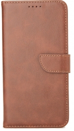 Case2go-HoesjegeschiktvoorHuaweiP40LiteE-WalletBookCase-Ruimtevoor3pasjes-DonkerBruin