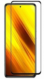 ScreenprotectorgeschiktvoorXiaomiPocoX3-FullCoverScreenprotector-Zwart