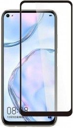 ScreenprotectorgeschiktvoorHuaweiP40Lite-FullCoverScreenprotector-GehardGlas-Zwart
