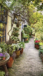 FlowerAlley70x130cmTuinschilderijCustomize-it-Customizeit