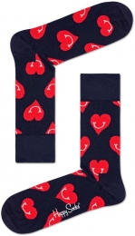 HappySocksSmileHeartSokkenDonkerblauw