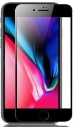 ScreenprotectorgeschiktvooriPhone8Plus-FullCoverScreenprotector-GehardGlas-Zwart