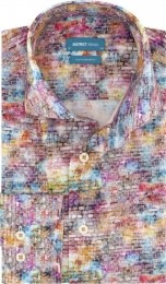 DistrictIndigoOverhemdColouredBricksMulticolor38