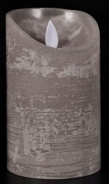 Batterijverlichtingkaarswaxrustiekbewegendevlam75x125cmgrijs3xaaatimer-Annascollection