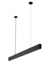 LEDLinearHangarmatuur45W120cmMatZwartWarmWit