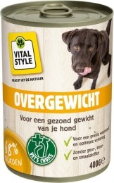 VitalstyleHondenvoerBlikOvergewicht400gr