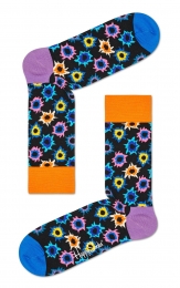 HappySocksBangBangSokkenZwartOranjePaars