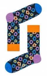 HappySocksBangBangSokkenZwartOranjePaars