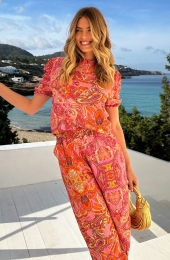 Co-ordRufflePrintRoze