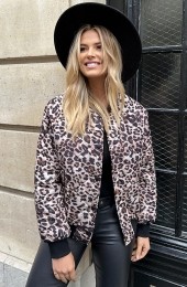 BomberJacketQuiltedLeopard