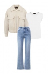 MusthaveDealCompleteSetBoucleJacketMetRitsBeige