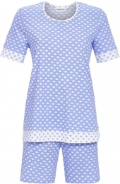 Katoenenshortamaschelpenblauw