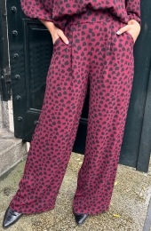 MilaPantalonCheetahBurgundyTall