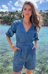 PlaysuitMetPofmouwenDenim