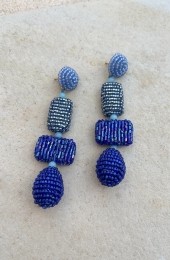 DeepSeaBeadsOorbellenBlueHandmade