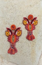 HandmadeLobsterBeadsOorbellen