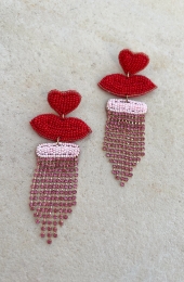 RedLipsBeadsOorbellenHandmade